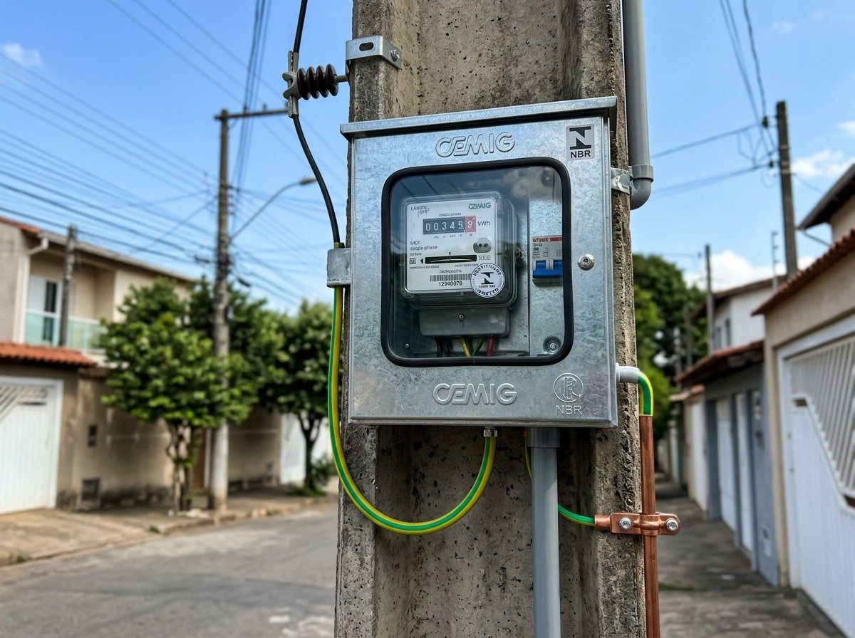 Instalação de Padrão CEMIG Homologado com Caixa e Malha de Aterramento NBR 5410